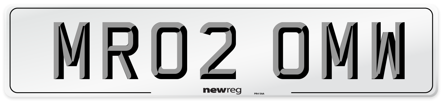 MR02 OMW Number Plate from New Reg